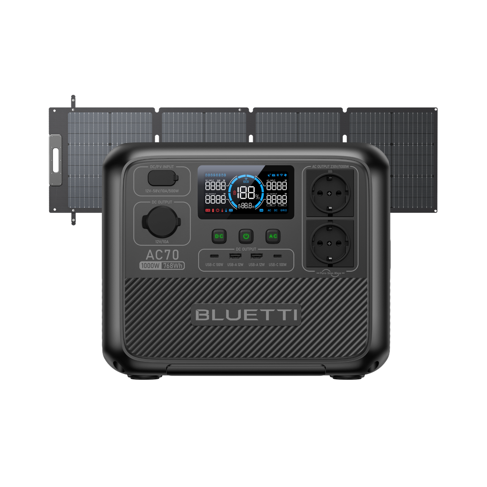 BLUETTI AC70 Estación de energía portátil | 1.000 W 768 Wh