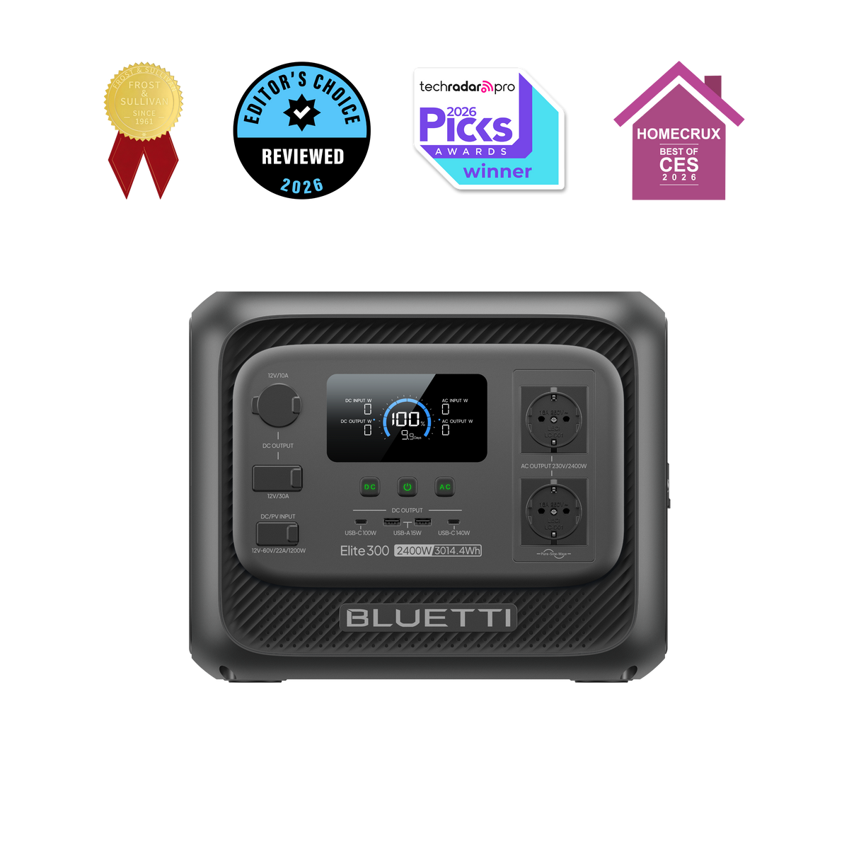 BLUETTI Elite 300 Estación de Energía Portátil | 2.400 W, 3.014,4 Wh