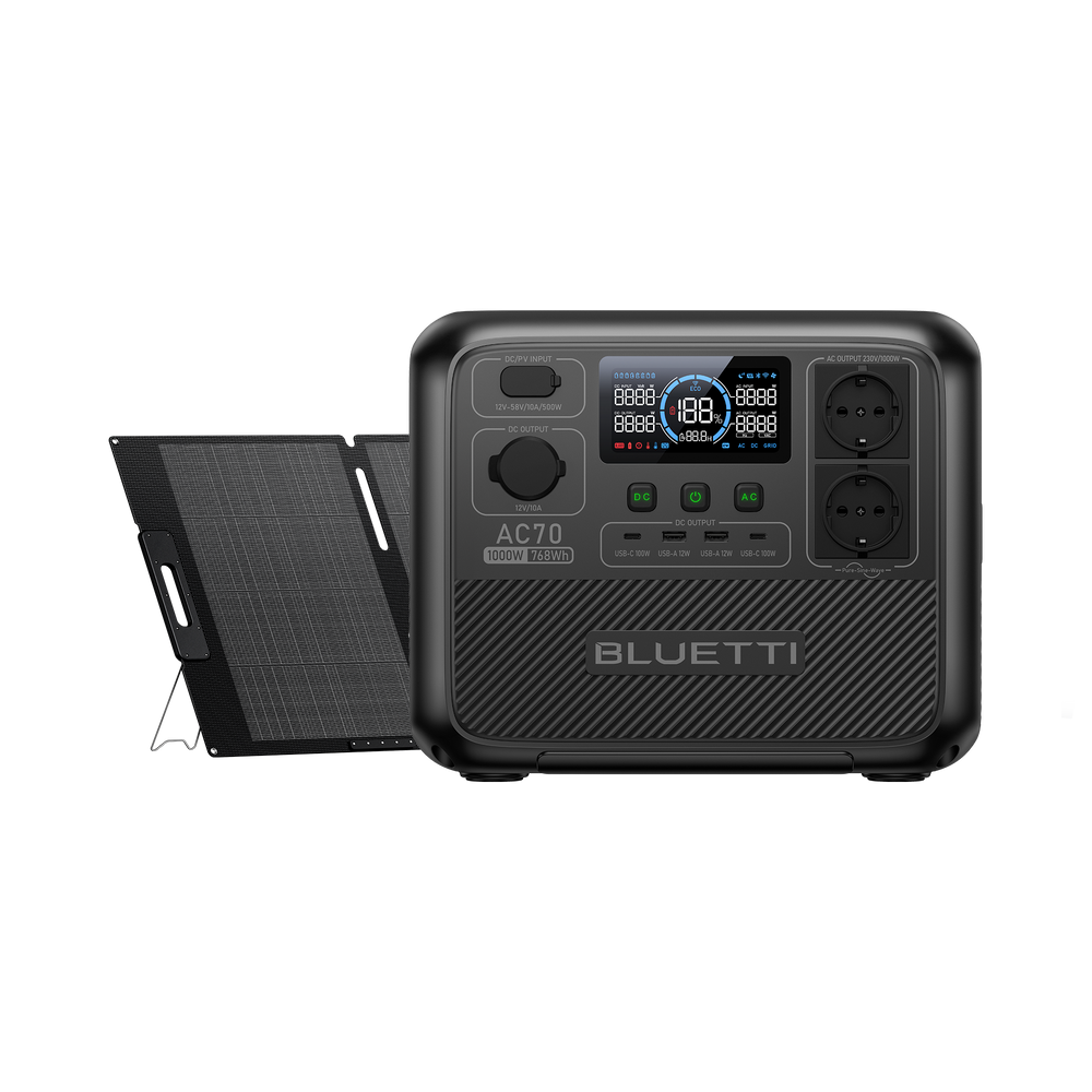 BLUETTI AC70 Estación de energía portátil | 1.000 W 768 Wh