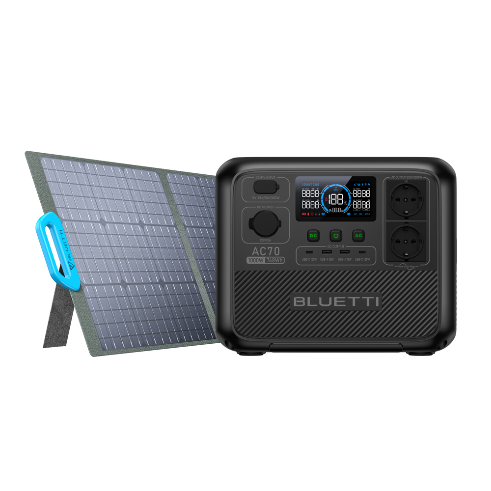 BLUETTI AC70 Estación de energía portátil | 1.000 W 768 Wh